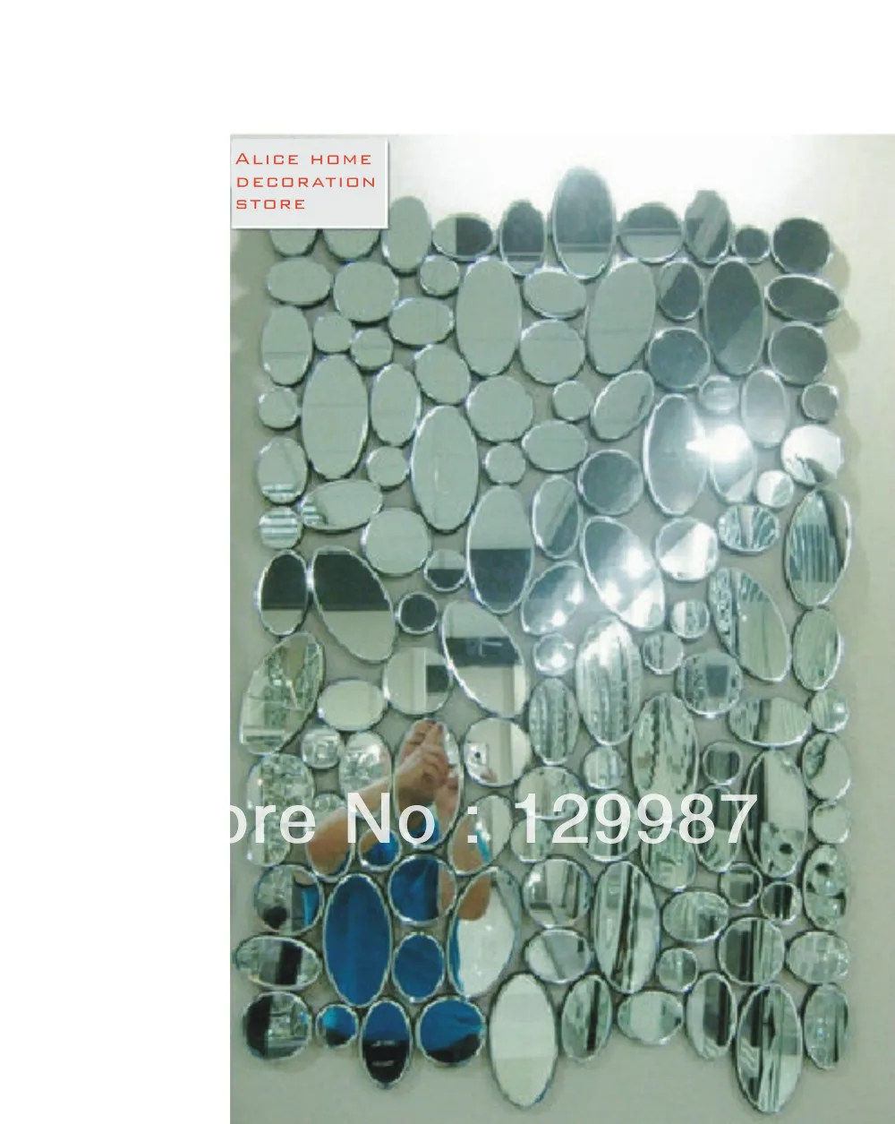 

New style DIY oval round pieces combined wall mirror sticker decoration , 3D acrylic room wall mirror sticker