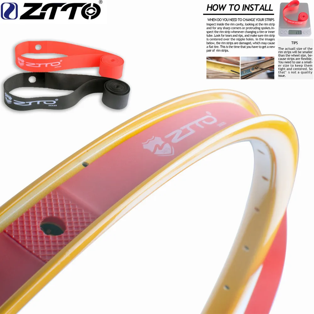 ZTTO 1 шт. MTB горный велосипед дорожный велосипед складной велосипед Премиум ПВХ ободные ленты полоски для 20 24 26 27,5 29 дюймов 650B 700c