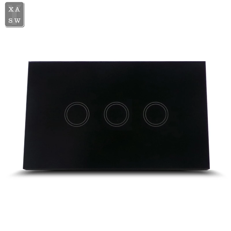 Black/White/Gold 3 Gang 1 Way Smart Home Luxury Glass Panel Touch Switches 433 MHz Remote Control Function Interruptor | Обустройство