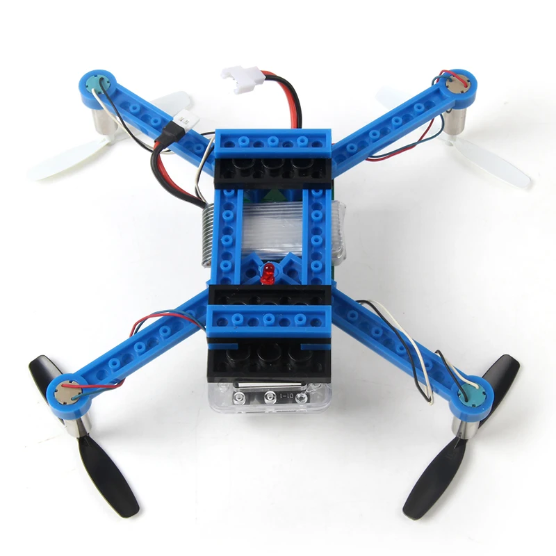 EBOYU(TM) X-101 DIY Дрон строительные блоки 2,4 ГГц пульт дистанционного управления Дрон, создайте его самостоятельно и летите, 48 штук