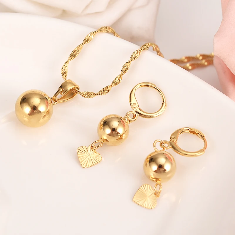 

Amazing african beads jewelry set chain women Nigerian wedding gold multi layer necklace/ earring Indian jewelry sets