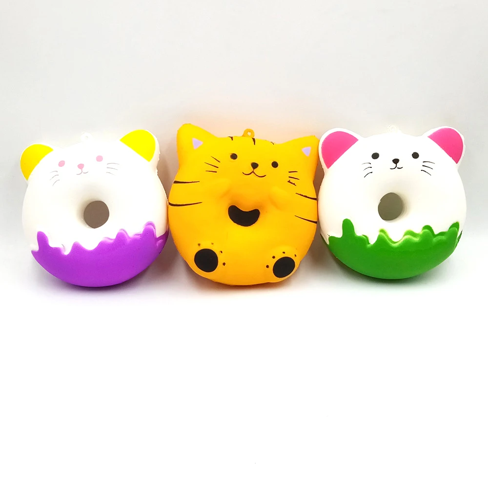 Kawaii Squishe Jumbo squishy Donut антистрессовая игрушка Squishy медленно поднимающаяся снятие стресса Новинка кляп игрушки гаджет антистресс брелок