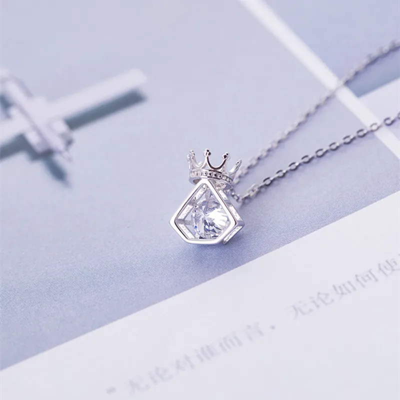 Женские ожерелья с инкрустацией 100% натуральная корона из натурального серебра