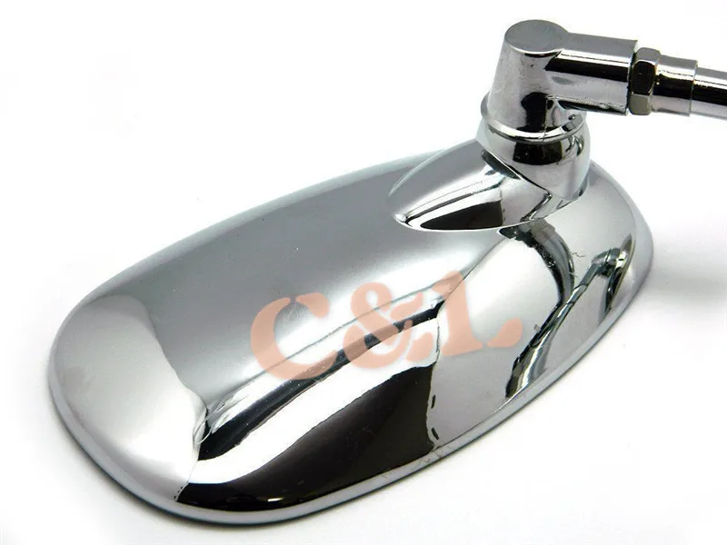 Хромированные боковые зеркала заднего вида для мотоцикла Cruiser Chopper болт 10 мм