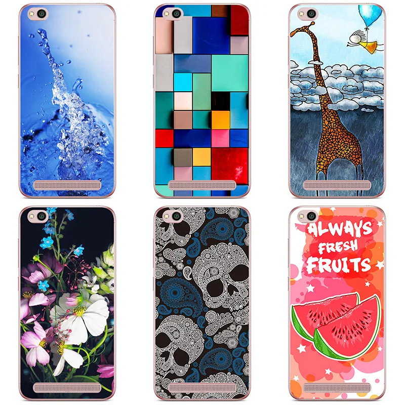 For Xiaomi Redmi 5A hard Plastic Case Cover phone shell Colorful printing Painted Flower Cases |