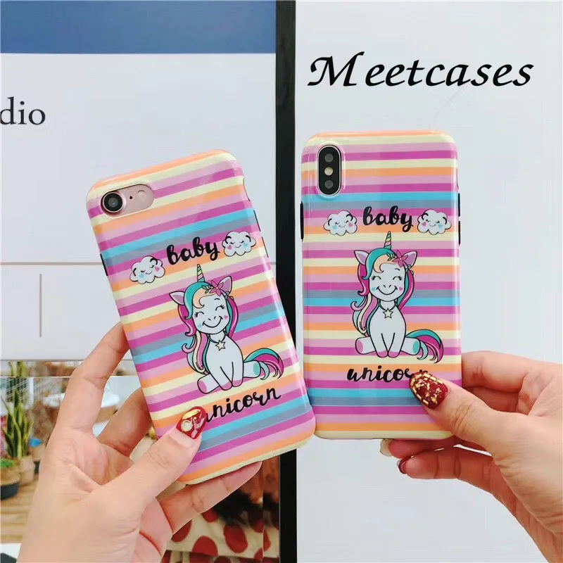 Meetcases Радуга Единорог телефонные чехлы для Iphone 6 плюс ТПУ мягкий материал Новое