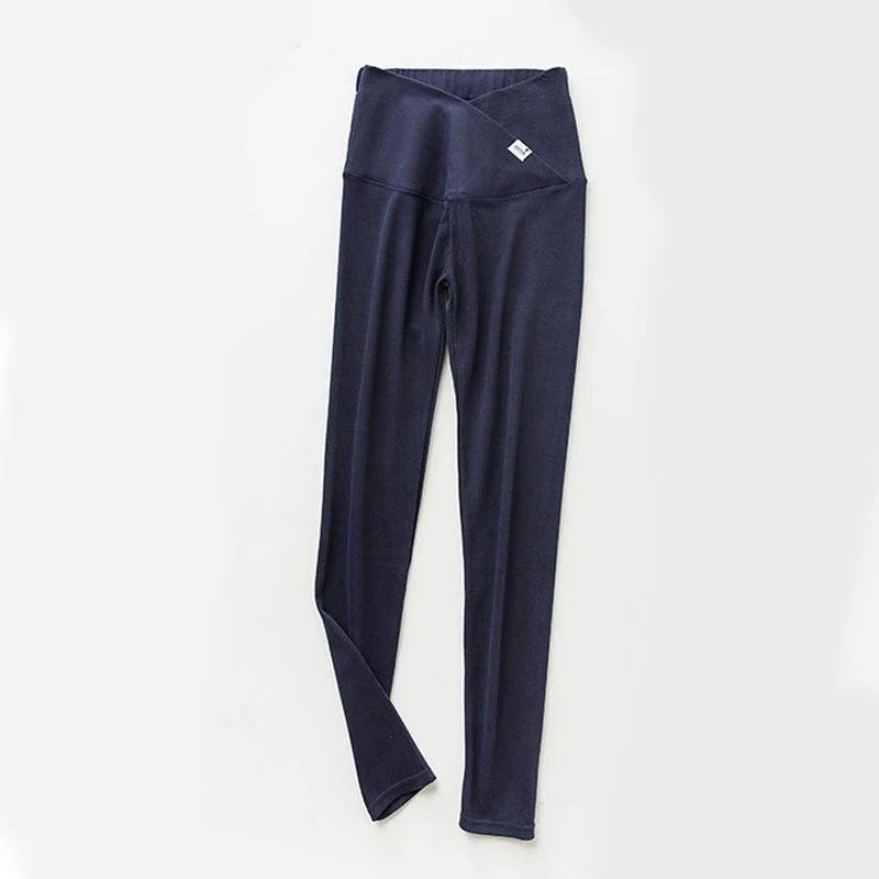 Dark Blue Осенне-зимняя хлопковая одежда для беременных, женские штаны для беременных, леггинсы, Одежда для беременных, M-XL - Цвет: Dark Blue