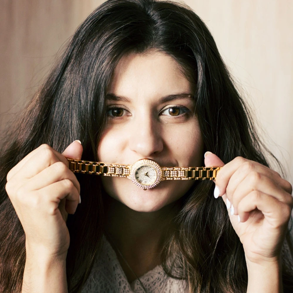 Женские наручные часы с маленьким циферблатом браслетом для девушек модные