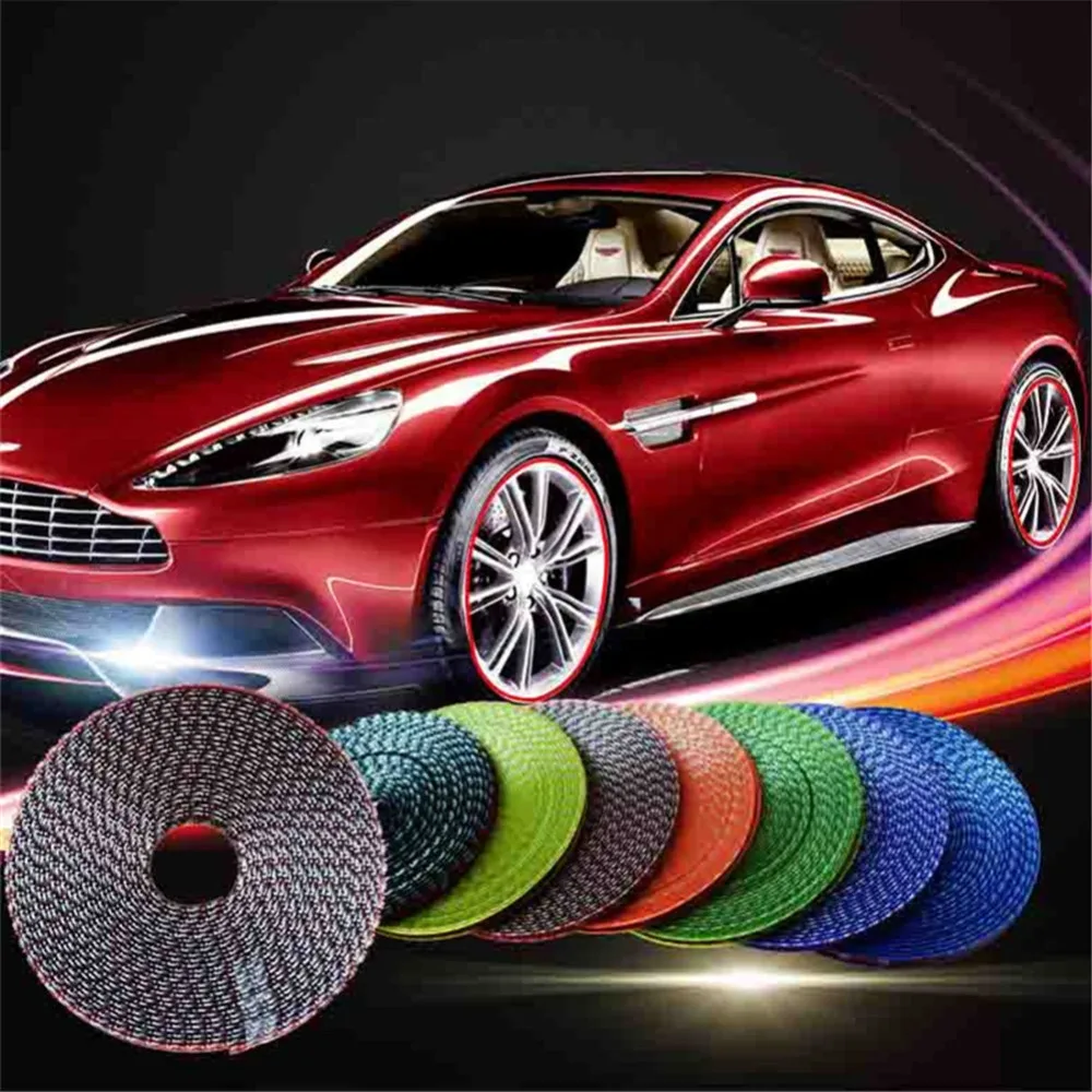 Защитные полоски для ступицы колеса автомобиля 8 м углеволоконная наклейка