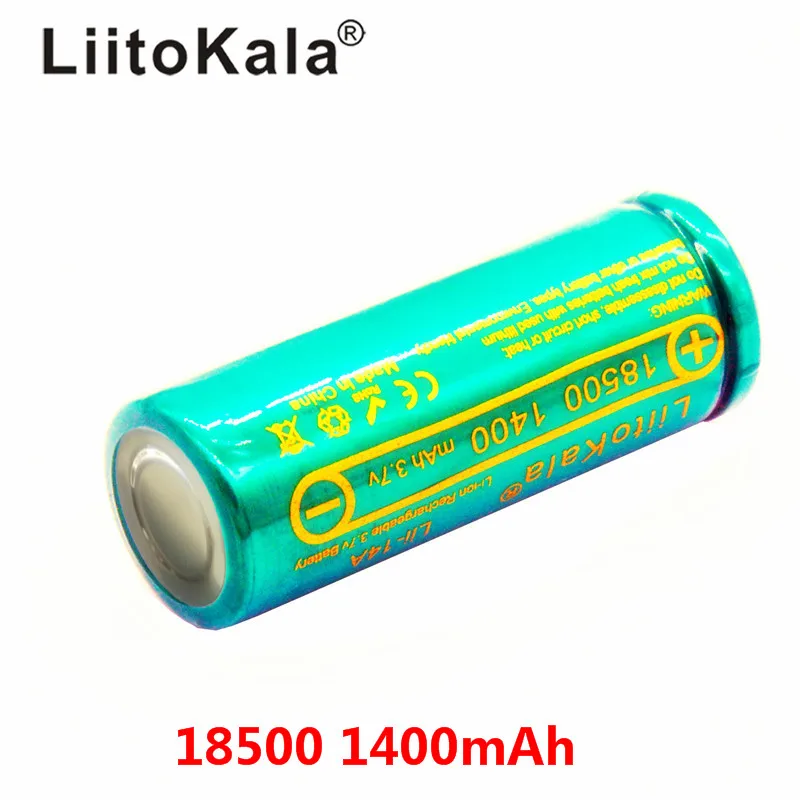 Аккумулятор LiitoKala Lii-14A 18500 1400 мА ч 3 7 в перезаряжаемый литий-ионный аккумулятор для