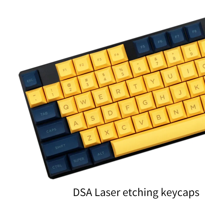 BGKP dsa pbt Топ напечатанный синий желтый легенды клавишные колпачки лазерные