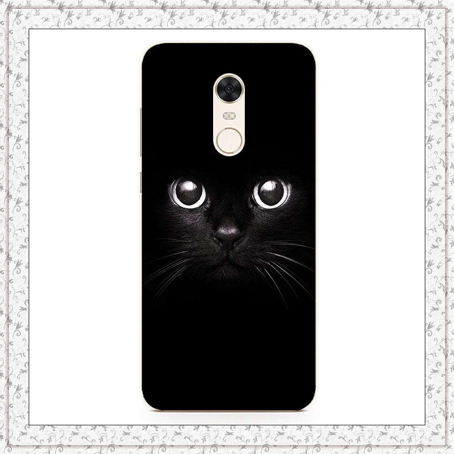 black cat Силиконовый чехол для Xiaomi Redmi 5 Plus, чехол 5,99 дюйма с принтом животных, чехол для Xiomi Redmi 5 Plus, чехол для Redmi 5 5,7 дюймов, чехол для телефона s - Цвет: black cat