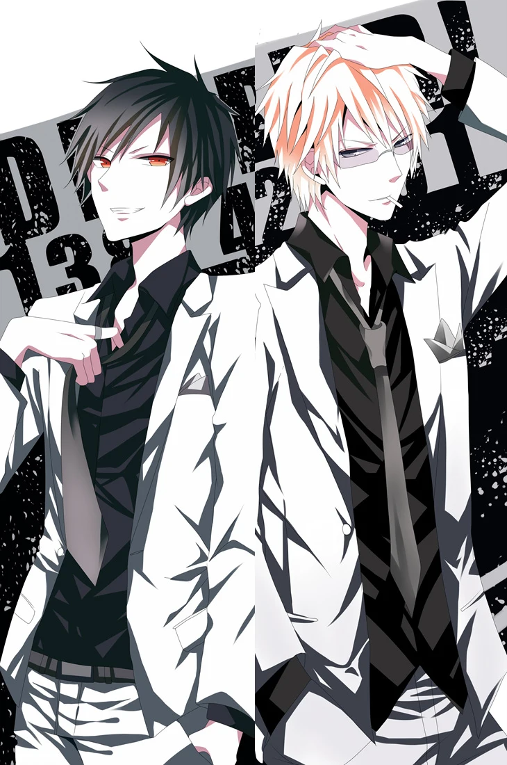 Популярное аниме durarara! Персонажи классный мальчик Орихара Изая и heiwajima shizuo