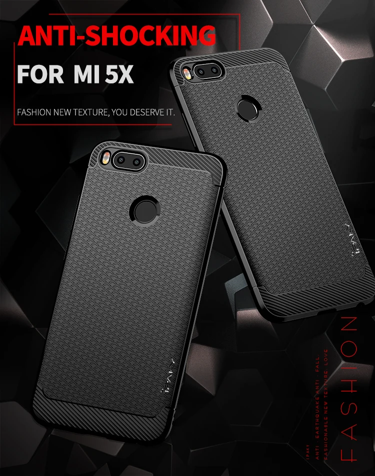Xiaomi mi A1 Чехол IPAKY силиконовый мягкий чехол для Xiaomi mi 5X текстура ударопрочный корпус xio mi A1 mi 5X global Phone Shell Чехол
