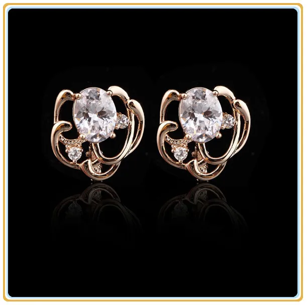 Серьги золотистого цвета 585 пробы Orecchini Brincos трендовые новые модные женские
