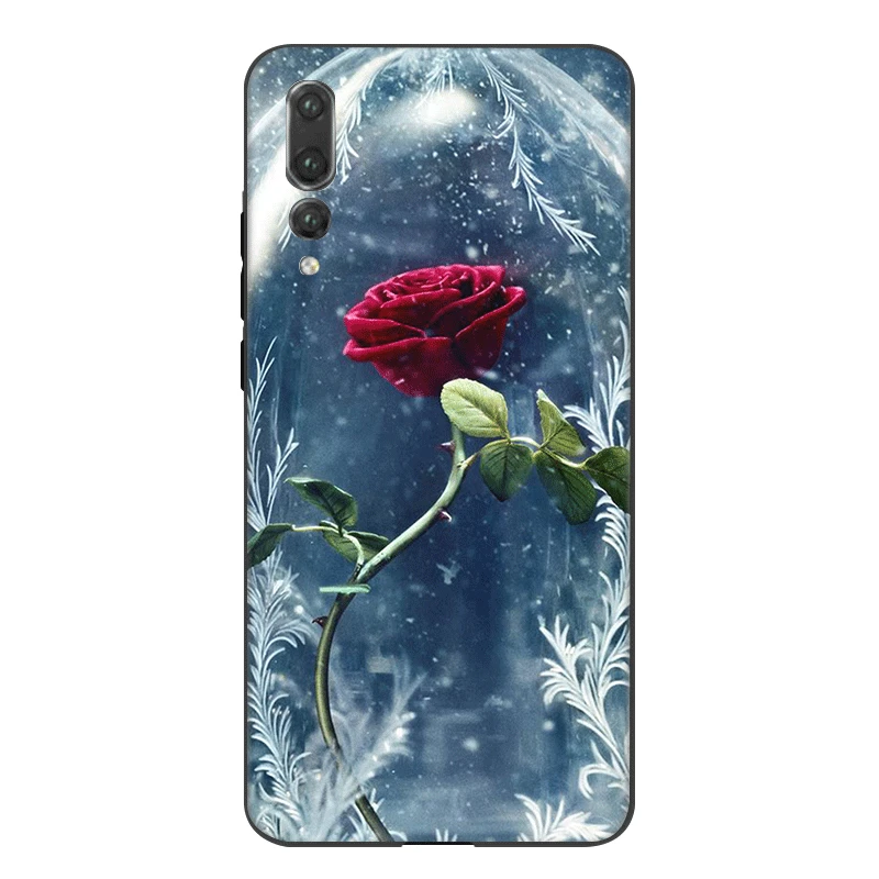 Силиконовый чехол для мобильного телефона Desxz Beauty Beast Rose Huawei P9 P8 P10 P20 P30 Lite Pro P Smart Z