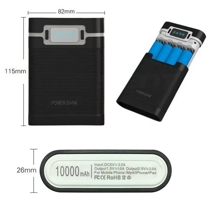 Сварочный Блок питания оболочки цифровой дисплей двойной USB выход чехол для телефона с зарядкой модуль DIY Kit внешний аккумулятор коробка