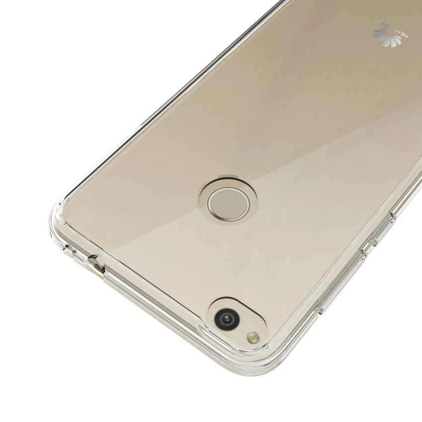 Мягкий чехол из ТПУ/поликарбоната для Huawei P8 Lite 2017 ударопрочный Прозрачный
