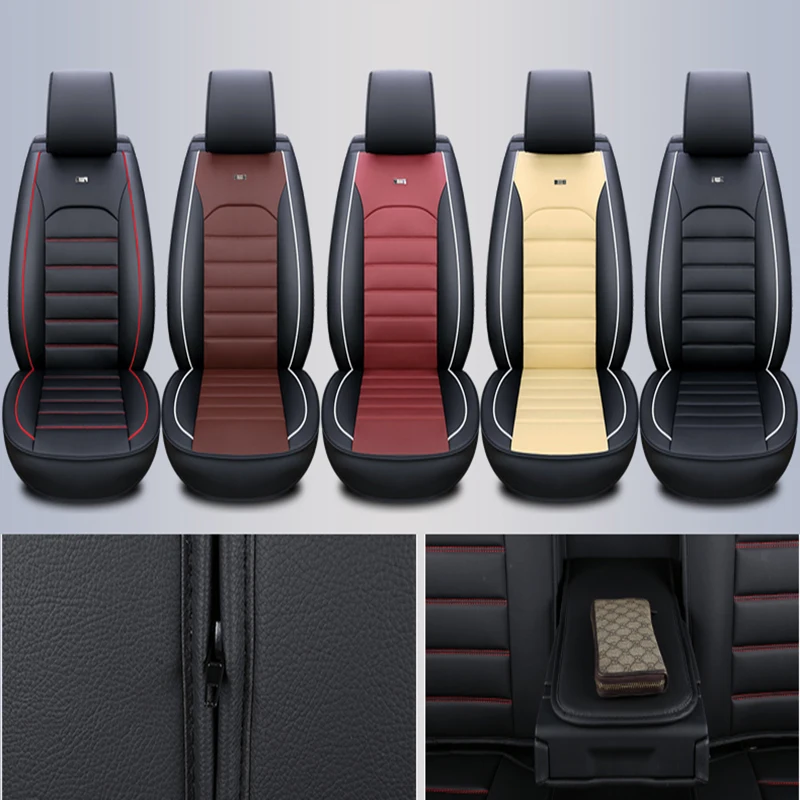 

WLMWL Universal Leather Car seat cover for Nissan all models x-trail juke almera qashqai kicks note teana tiida car styling