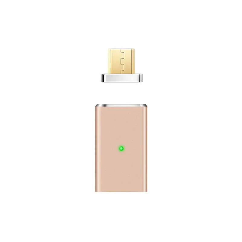 EYON обновление адсорбционный магнит адаптер Micro USB Магнитный зарядный кабель конвертер для SAMSUNG XIAOMI HUAWEI ASUS lenovo Android - Цвет: Золотой