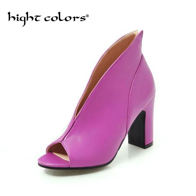 Туфли лодочки женские на высоком каблуке 9 см пикантные сандалии гладиаторы с