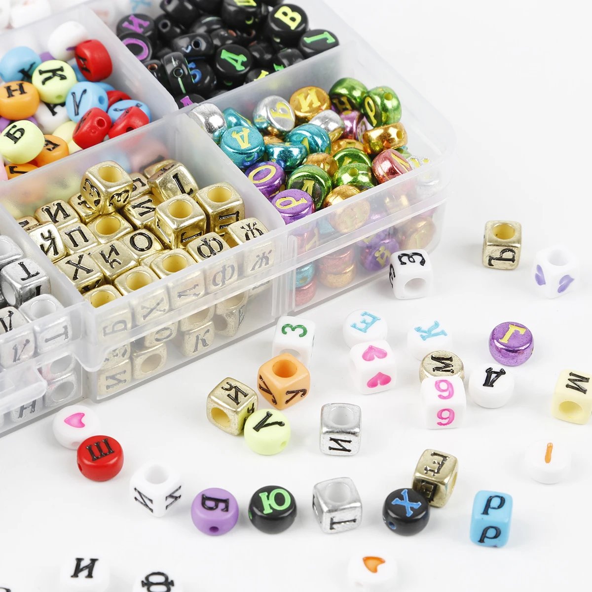 Акриловые зеркальные бусины с буквами алфавита для рукоделия фурнитура