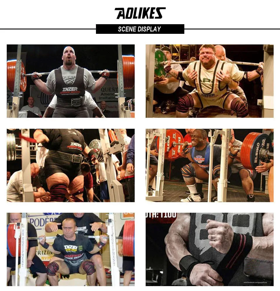 AOLIKES 1 пара Тренажерный зал фитнес тяжелая атлетика нарукавники Powerlifting браслет поддержка эластичные бинты для запястья бандаж повязка