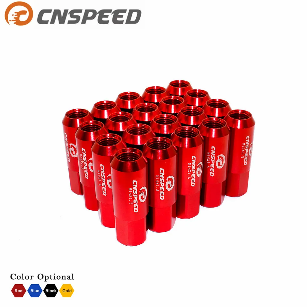 

CNSPEED 60mm M14*1.5 Wheel Nuts 20PCS Racing Lug Wheel Nuts Screw / Aluminum Lug nut M14X1.5