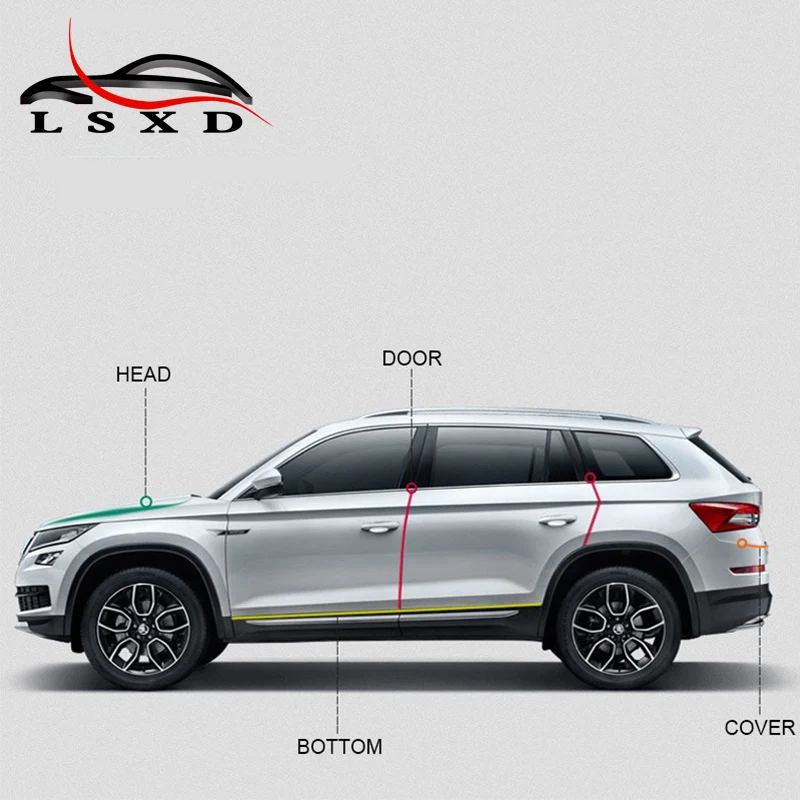 Автомобильный Стайлинг 4 метра Авто Резиновые Уплотнения 3D Автомобильные
