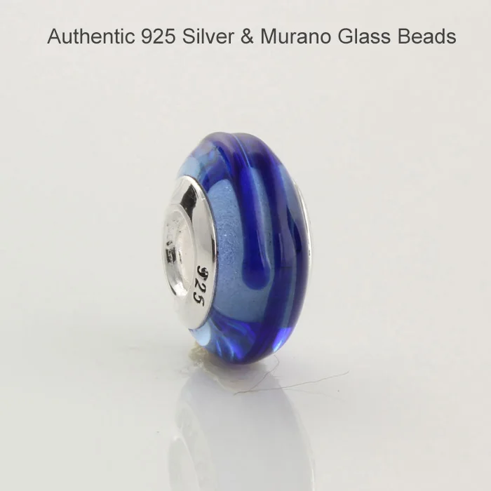 

Fits for Pandora Bracelets Murano Glass Beads 100% 925 Sterling Silver Charms Free Shipping