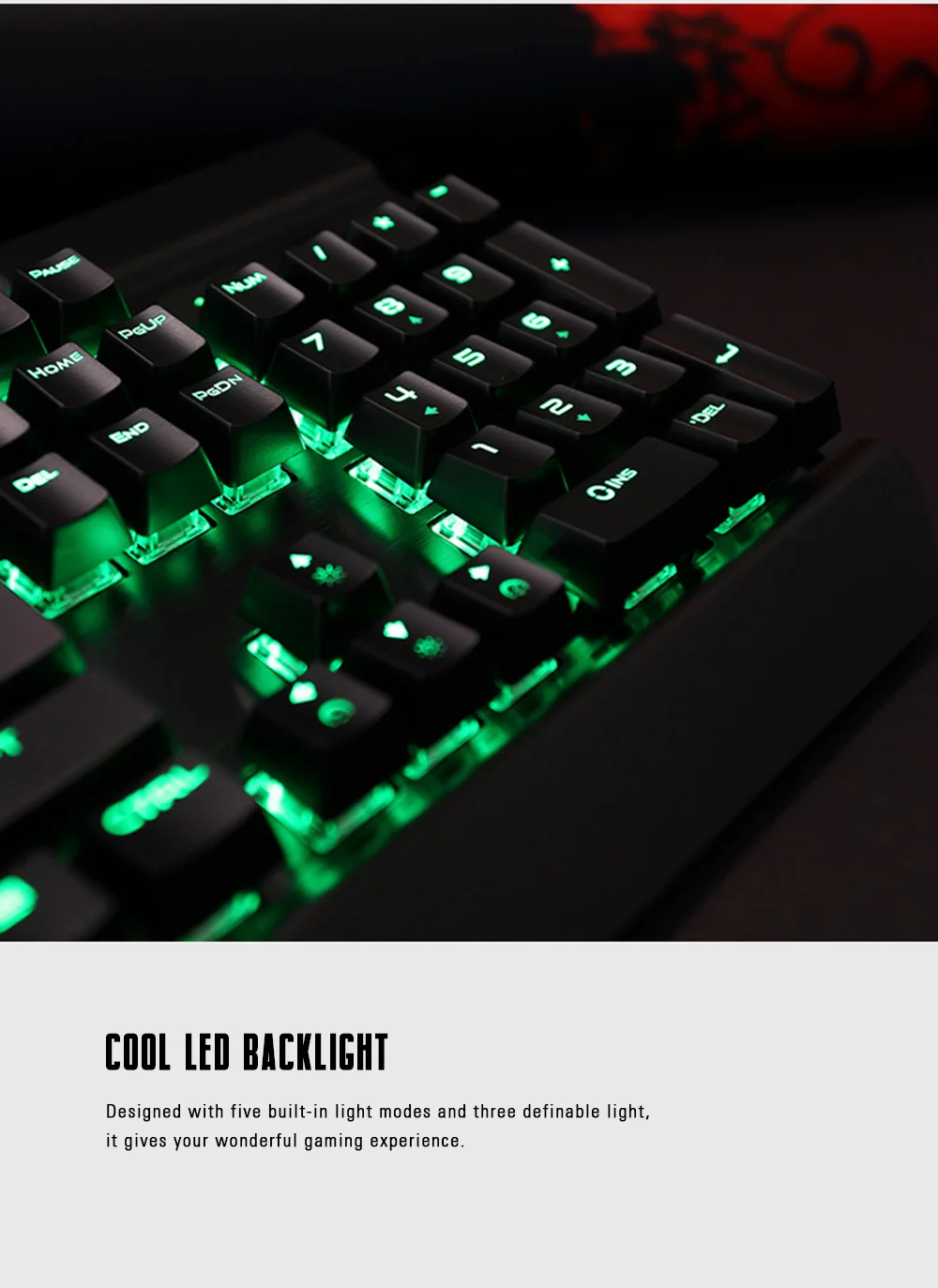 Rii игровая клавиатура K61c сплав USB Проводная Механическая 104 клавиш синий переключатель с интегрированной колыбели Удерживайте телефон с брелоком Съемник