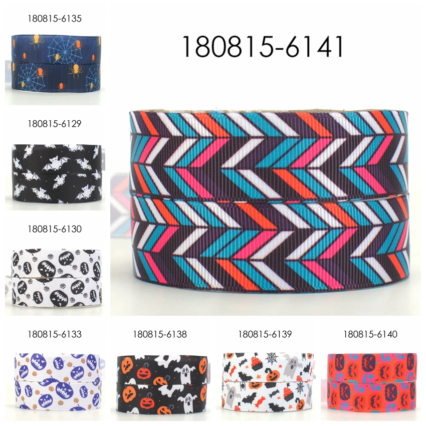 

New 50 yards HAPPY halloween ribbon printed grosgrain ribbon free shipping
