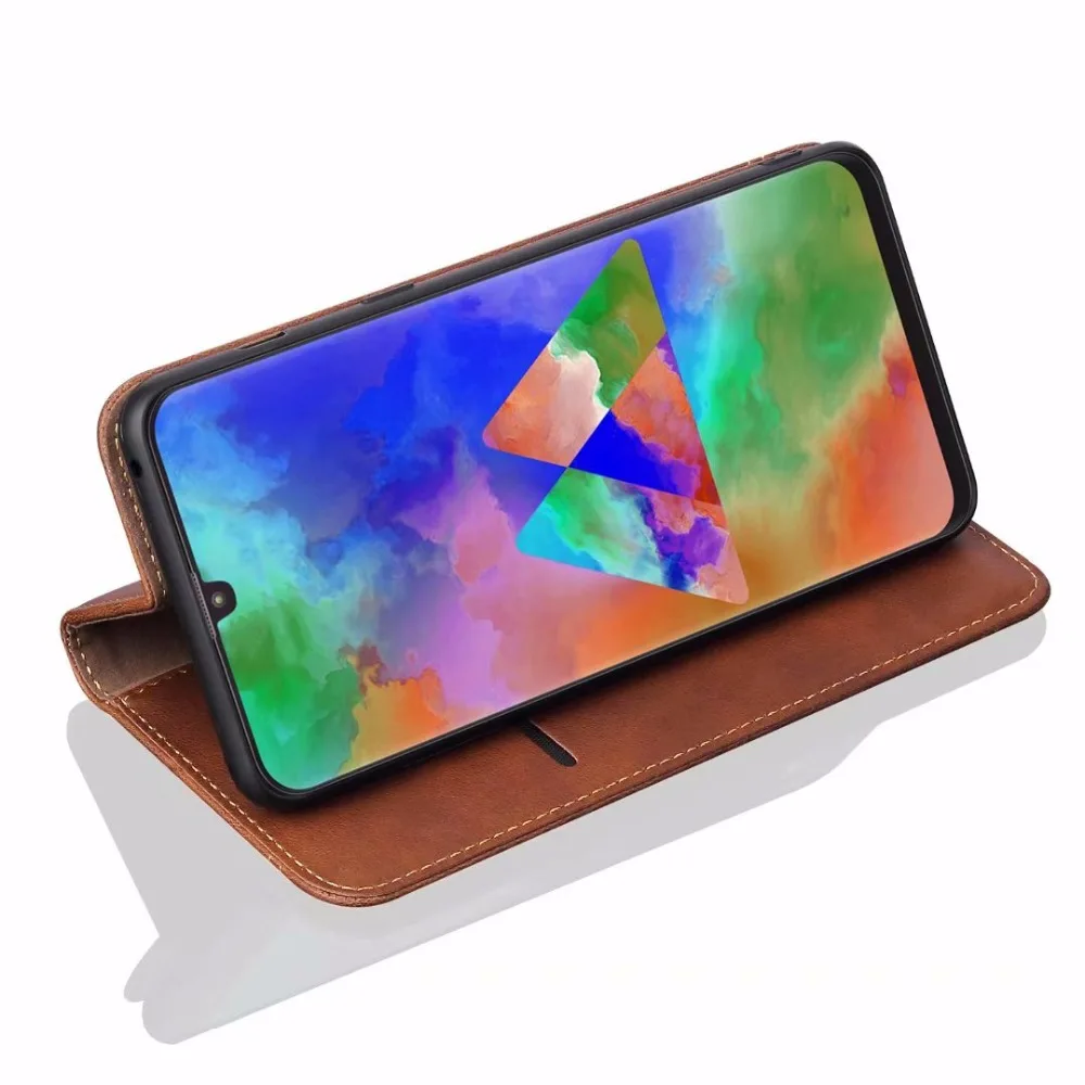 Роскошные Высокое качество Винтаж кожаный флип чехол для samsung Galaxy M30 | Мобильные