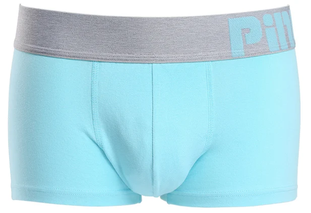 Light Blue Розовый герой высокого качества хлопок мягкий мужской боксер сексуальное нижнее белье Модные мужские трусы шорты мужской мешочек XXL повседневные - Цвет: Light Blue