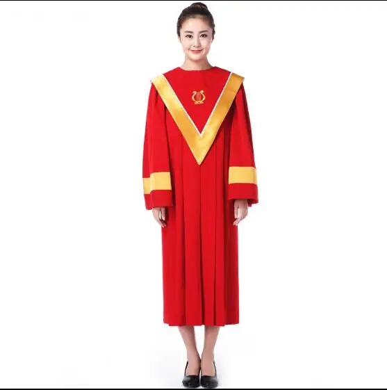Красный христианский церковный хор платье женщины духовенство халаты