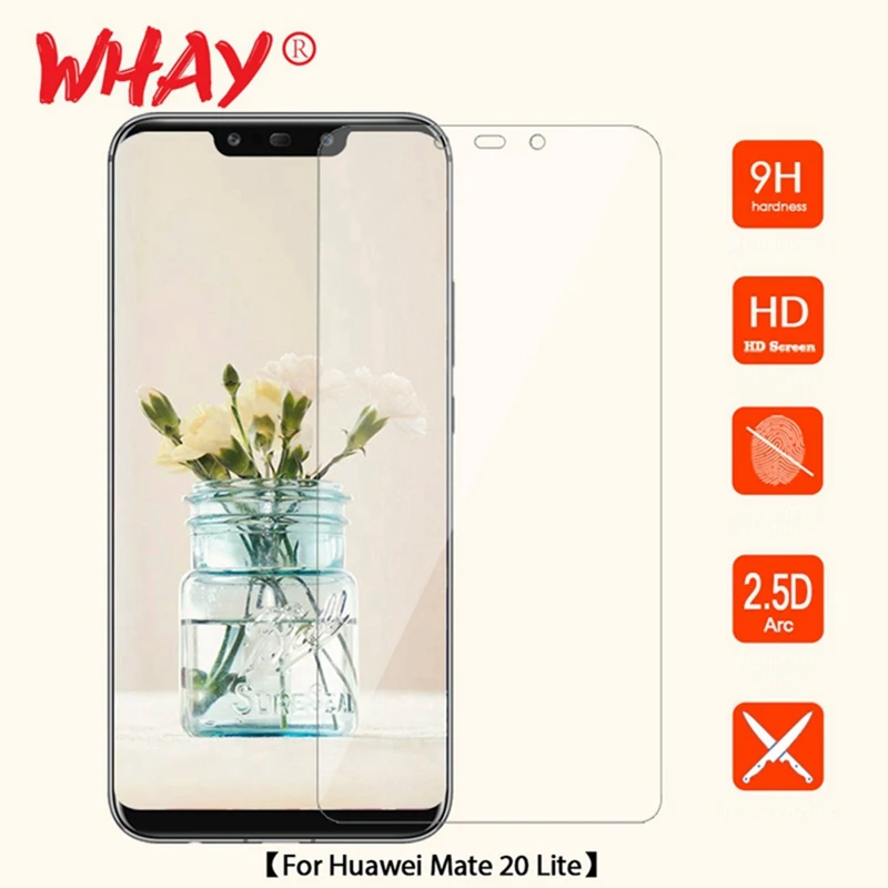 Закаленное стекло WHaY 2.5D для Huawei Mate 20 Lite крышка 9 H стеклянный чехол пленка защита