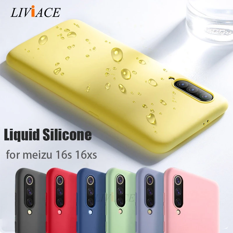 Жидкий силиконовый чехол для телефона для meizu 16S pro 16XS 16th мягкий чехол на заднюю панель для meizu 16 xs meizu 16s m16 xs s fundas