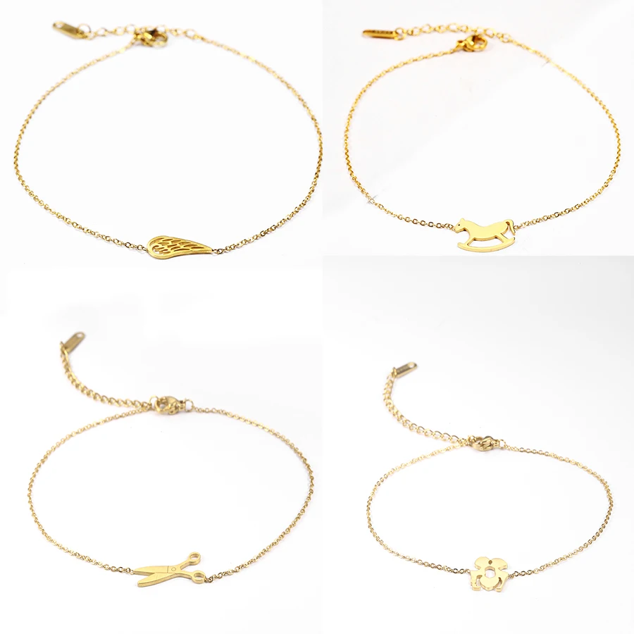 Стильные женские ножные браслеты для мальчиков и девочек нержавеющие стальные