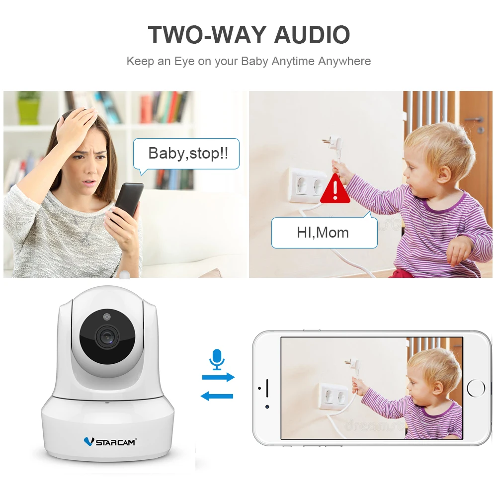 VStarcam C29S IP Камера WiFi 1080P Видеонаблюдение Монитор безопасности Беспроводной Cam с