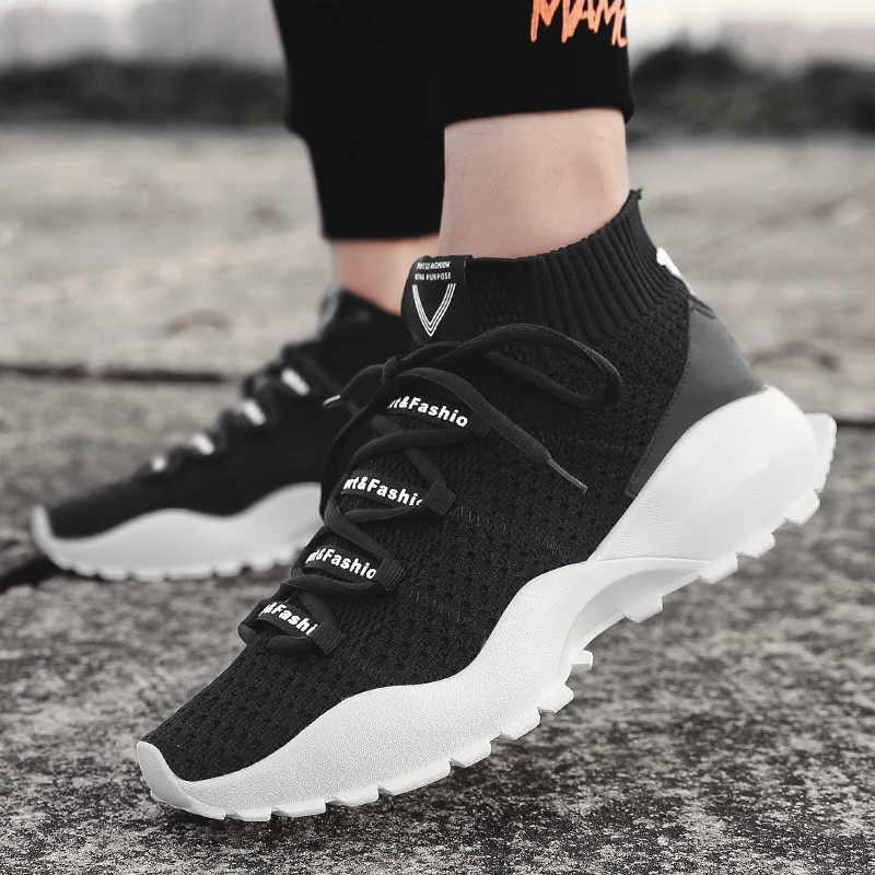 CatriCa Hot Sale Summer 2019 Male Designer Sock Breathable High Top Quality Shoes Men Fashion Luxury Sneakers Black Green KF01 | Обувь