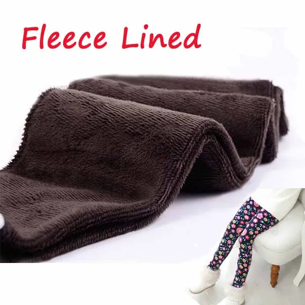 Модная детская большая немного леггинсы для девочек зимние Термальность теплые