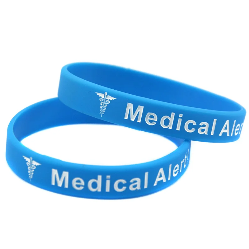 1 шт. силиконовый браслет для напоминания 3 цвета|silicone wristband|medical alert braceletsmedical |