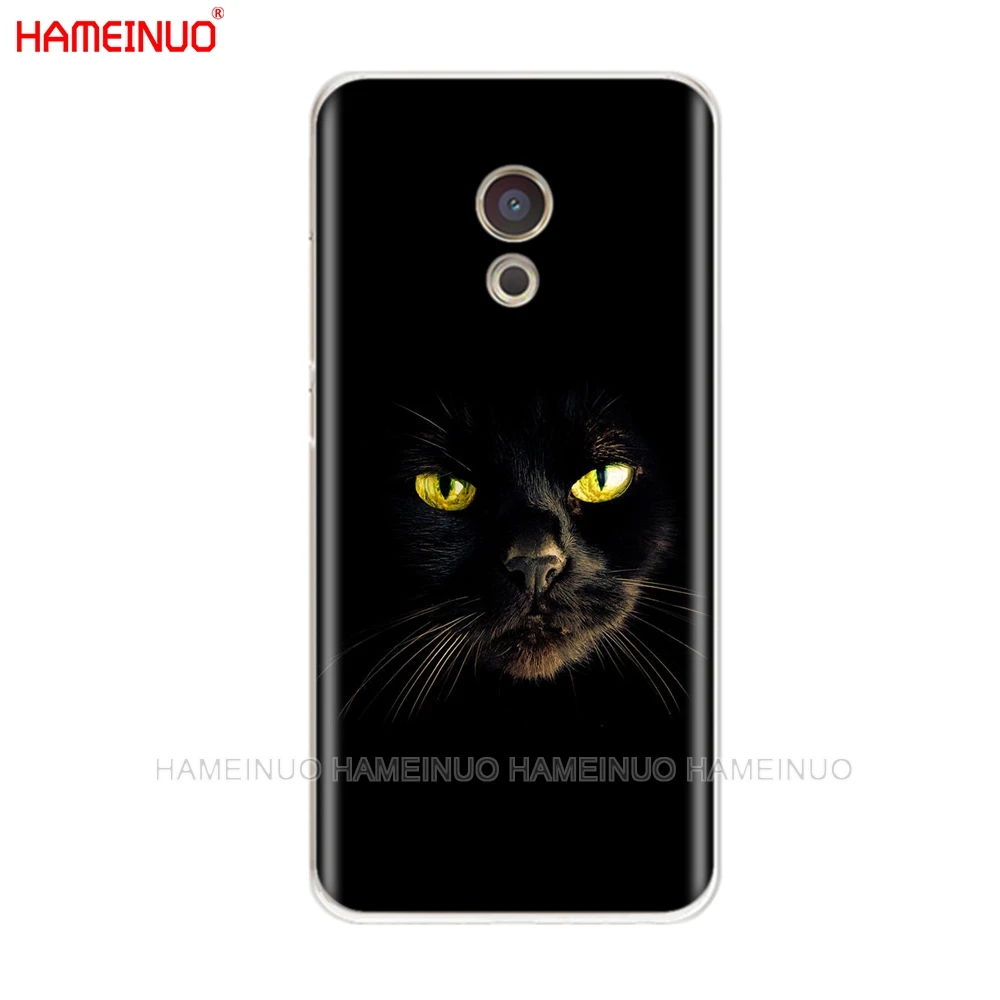 HAMEINUO черная кошка, глаз на крышка чехол для телефона для Meizu M6 M5 M5S M2 M3 M3S MX4 MX5 MX6 PRO 6 5 U10 U20 note plus