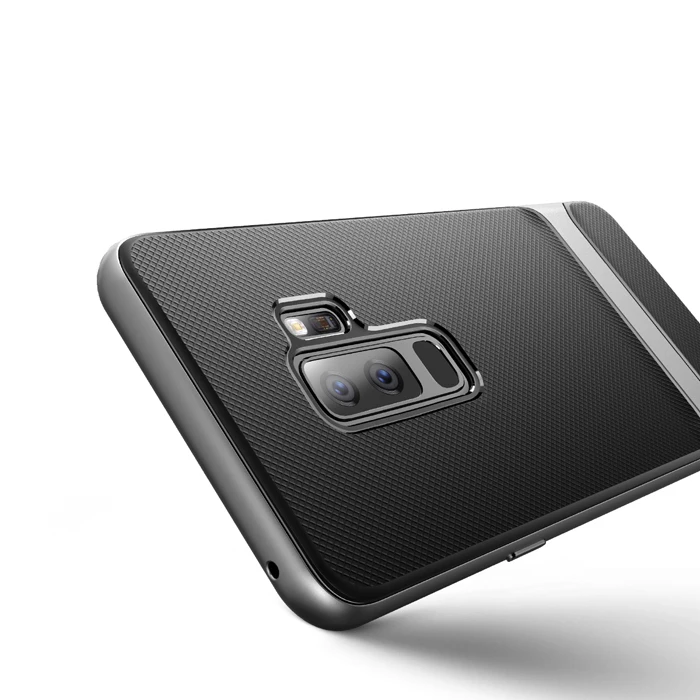 ROCK для samsung galaxy s9/s9 plus Гибридный Тонкий чехол, Роскошный PC силиконовый чехол для samsung s9+ чехол S9 Розничная посылка - Цвет: Gray