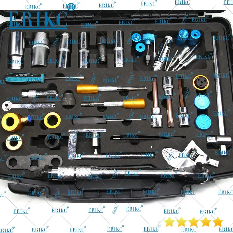 ERIKC New 40pcs Injector Repair disassembly Tool Kits Diesel Fuel Injector Dismantling Equipments For Bosch Denso Delphi Cat