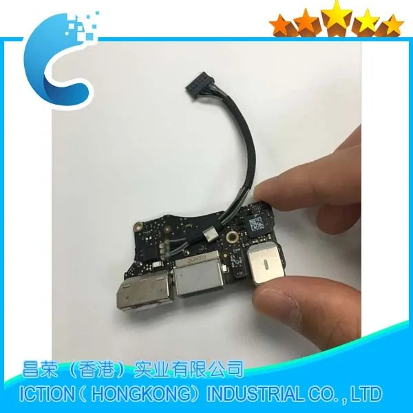 Оригинальная бывшая в употреблении аудиоплата питания A1369 USB DC Jack для Apple MacBook Air 13
