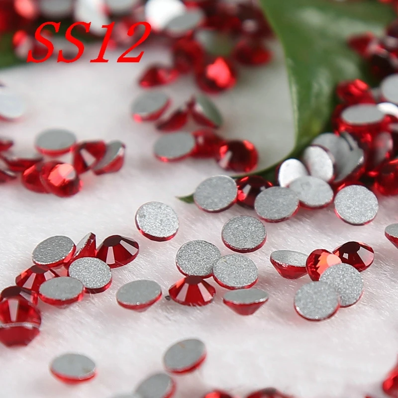 Стразы для дизайна ногтей Siam color ss12, 1440 шт., женские сумочки, стразы и камни для аппликации