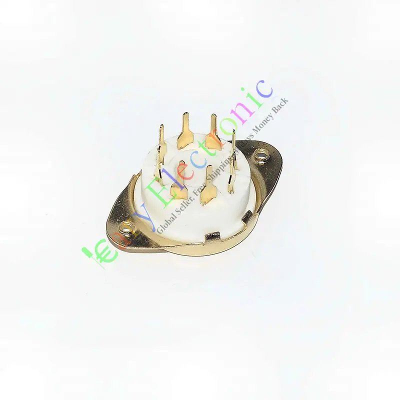 Опт и розница 8 шт золотой Pin PCB керамический гнезда вакуумных трубок клапанная