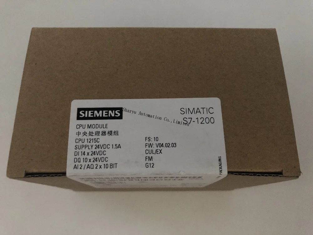 Оригинальный SIMATIC S7 1200 CPU модуль 6ES7215 1AG40 0XB0 1215C компактный 6es7215 1ag40 0xb0 2 PROFINET порты на