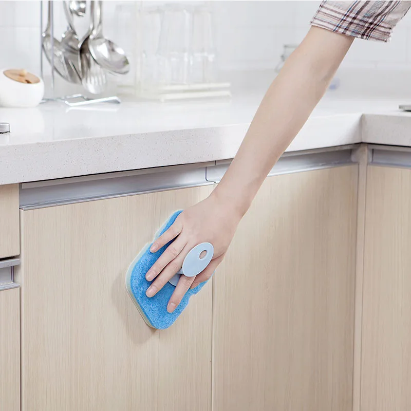 Толстая двухсторонняя губка щетка для чистки ванны плитки кухонные